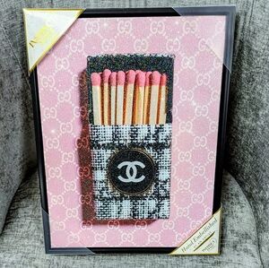 New Chanel Tweed Matchbox Luxe Framed Canvas Art Print